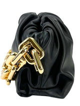 Bottega Veneta Black Chain Pouch Handbag