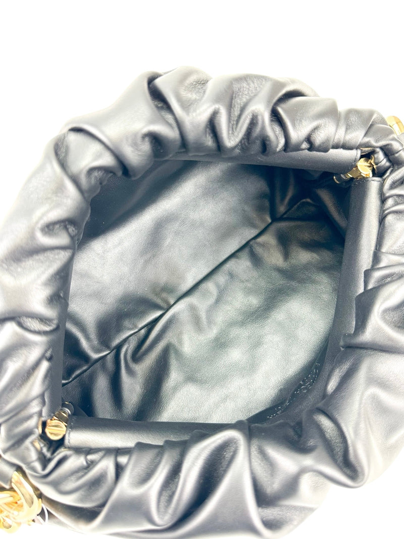 Bottega Veneta Black Chain Pouch Handbag