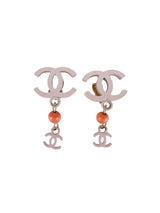 Chanel CC Drop Pink Clip-On Earrings