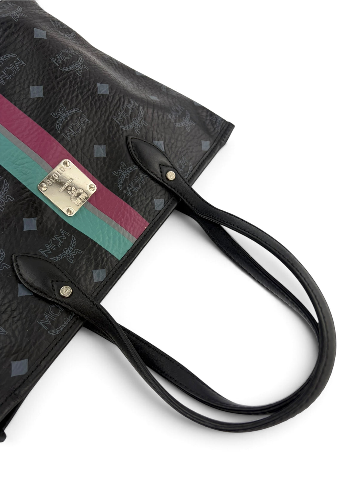 mcm-black-visetos-stripe-small-tote--4
