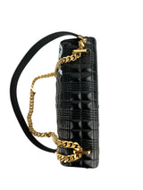 Burberry Black Patent Quilted Lola Horseferry W/ Duster