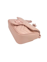 Gucci Pink Leather Marmont Chain Belt Bag
