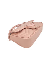Gucci Pink Leather Marmont Chain Belt Bag