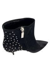 Saint Laurent Black Suede Studded Boots Size 39