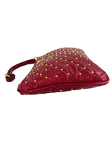 Prada Red Leather Wristlet