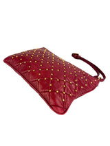 Prada Red Leather Wristlet