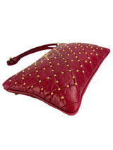 Prada Red Leather Wristlet