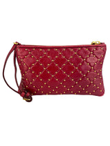 Prada Red Leather Wristlet