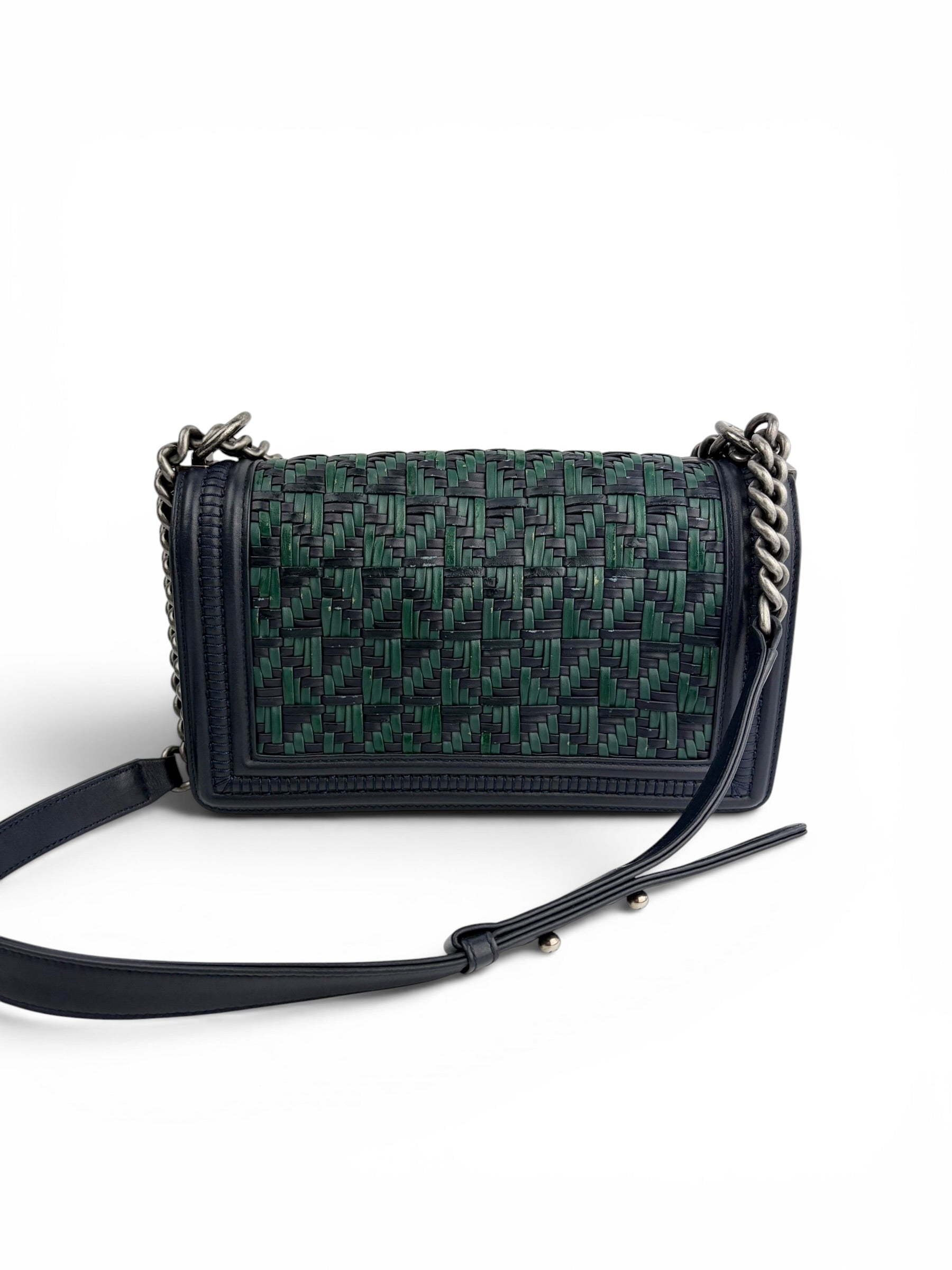 chanel-navy---green-calfskin-woven-old-medium-boy-bag-1