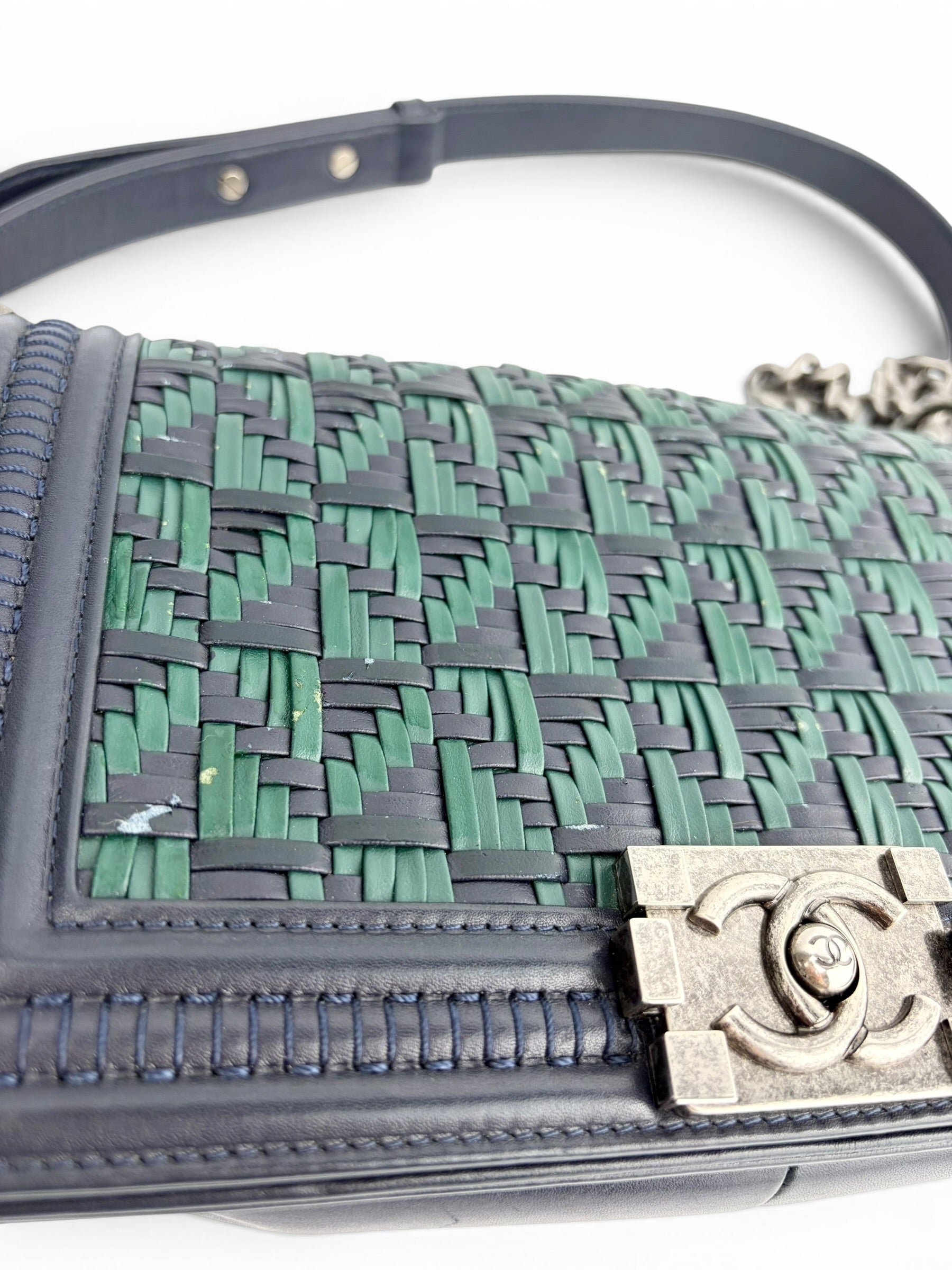 chanel-navy---green-calfskin-woven-old-medium-boy-bag-7