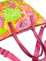 Prada Tessuto Floral Print Nylon Convertible Tote
