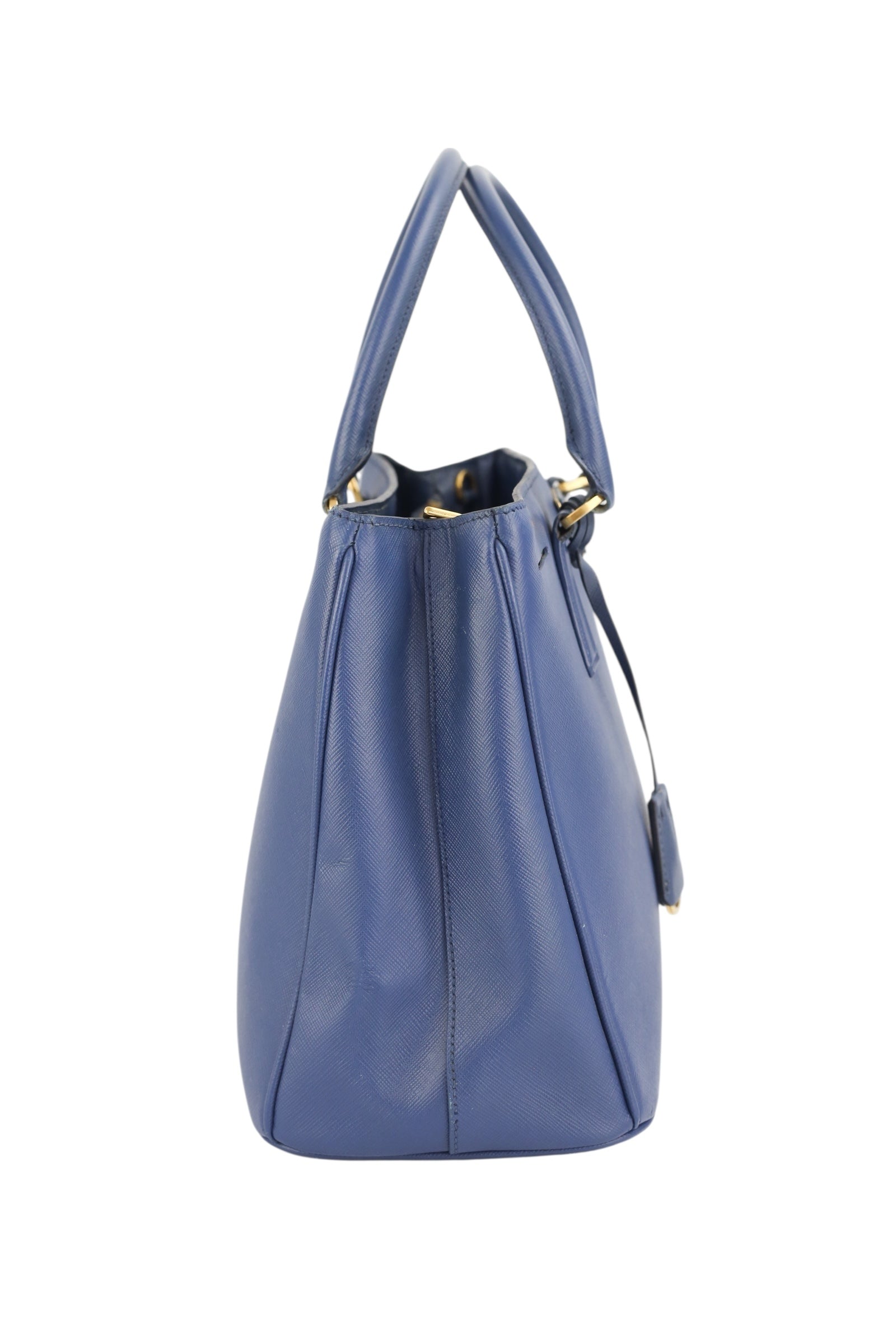 Prada Navy Blue Saffiano Leather Tote