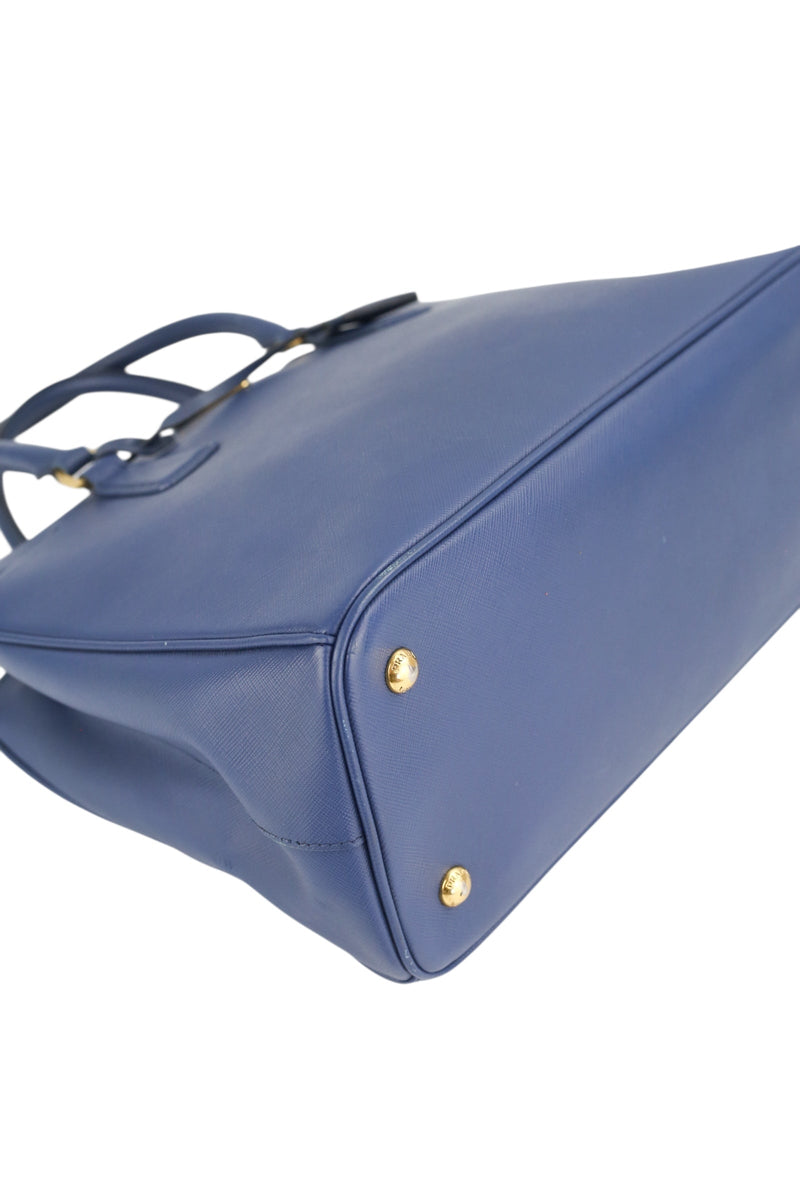 Prada Navy Blue Saffiano Leather Tote