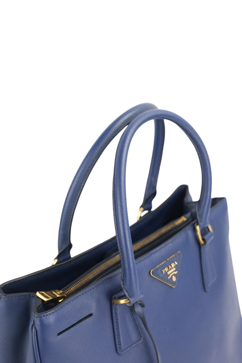 Prada Navy Blue Saffiano Leather Tote