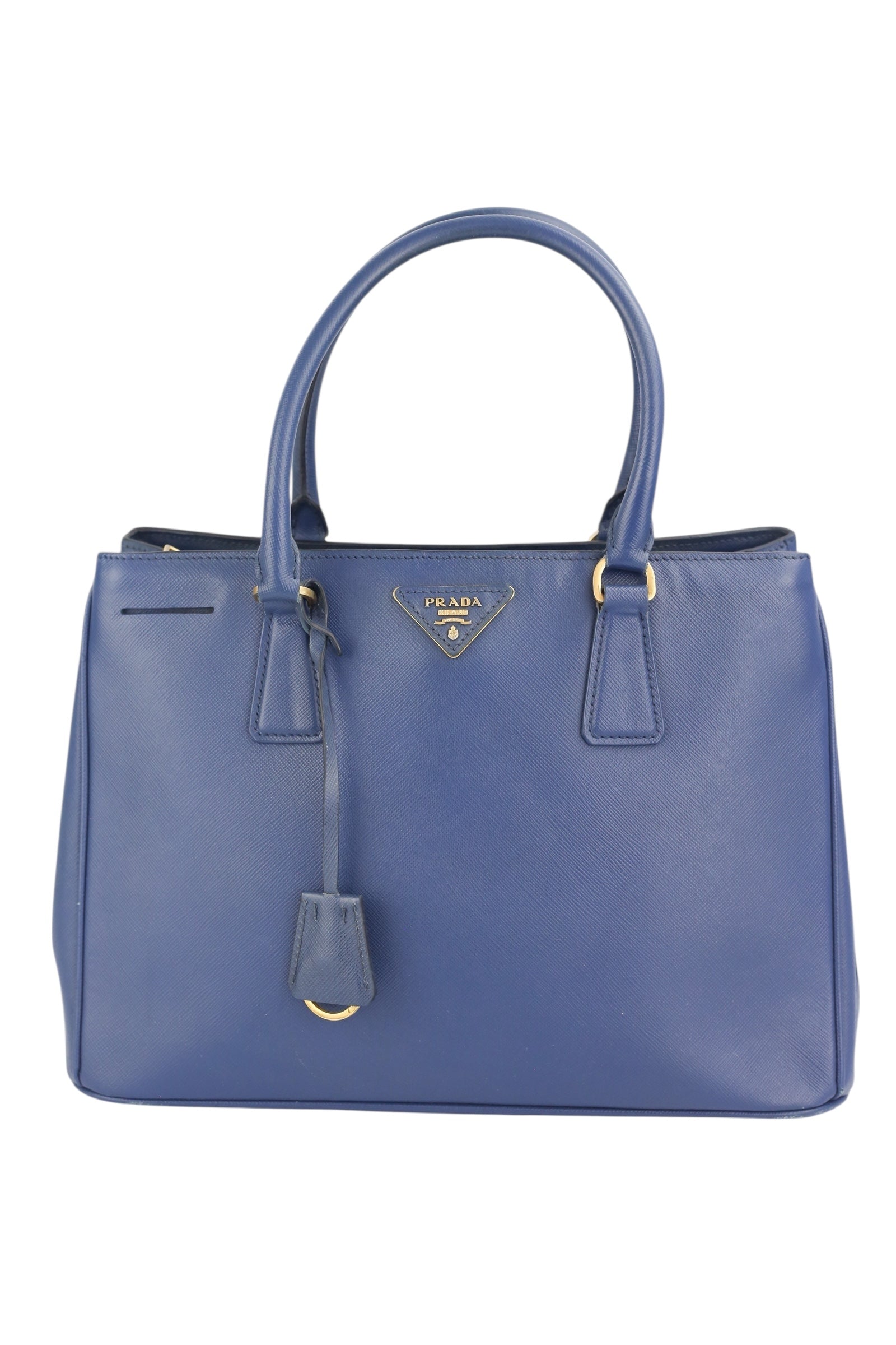 Prada Navy Blue Saffiano Leather Tote