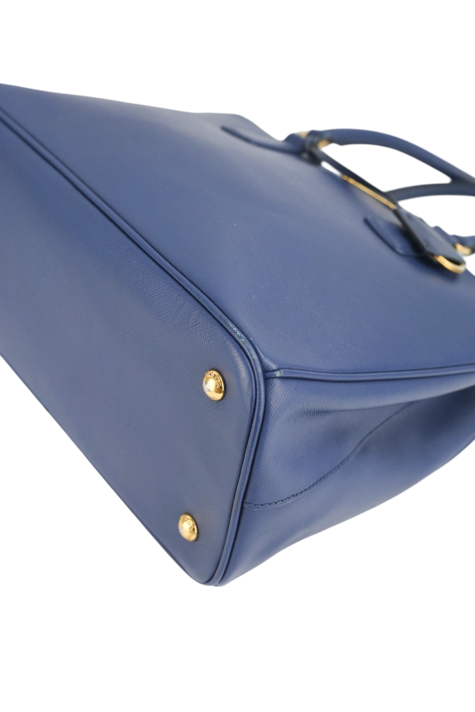 Prada Navy Blue Saffiano Leather Tote