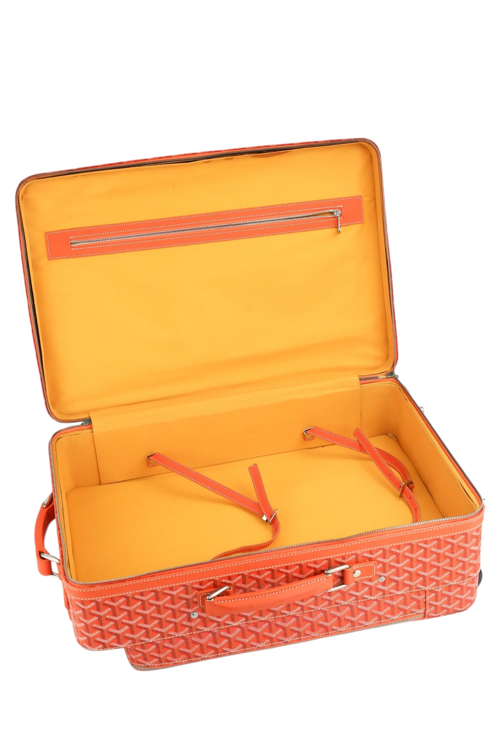Goyard Goyardine Orange Rolling Trolley PM
