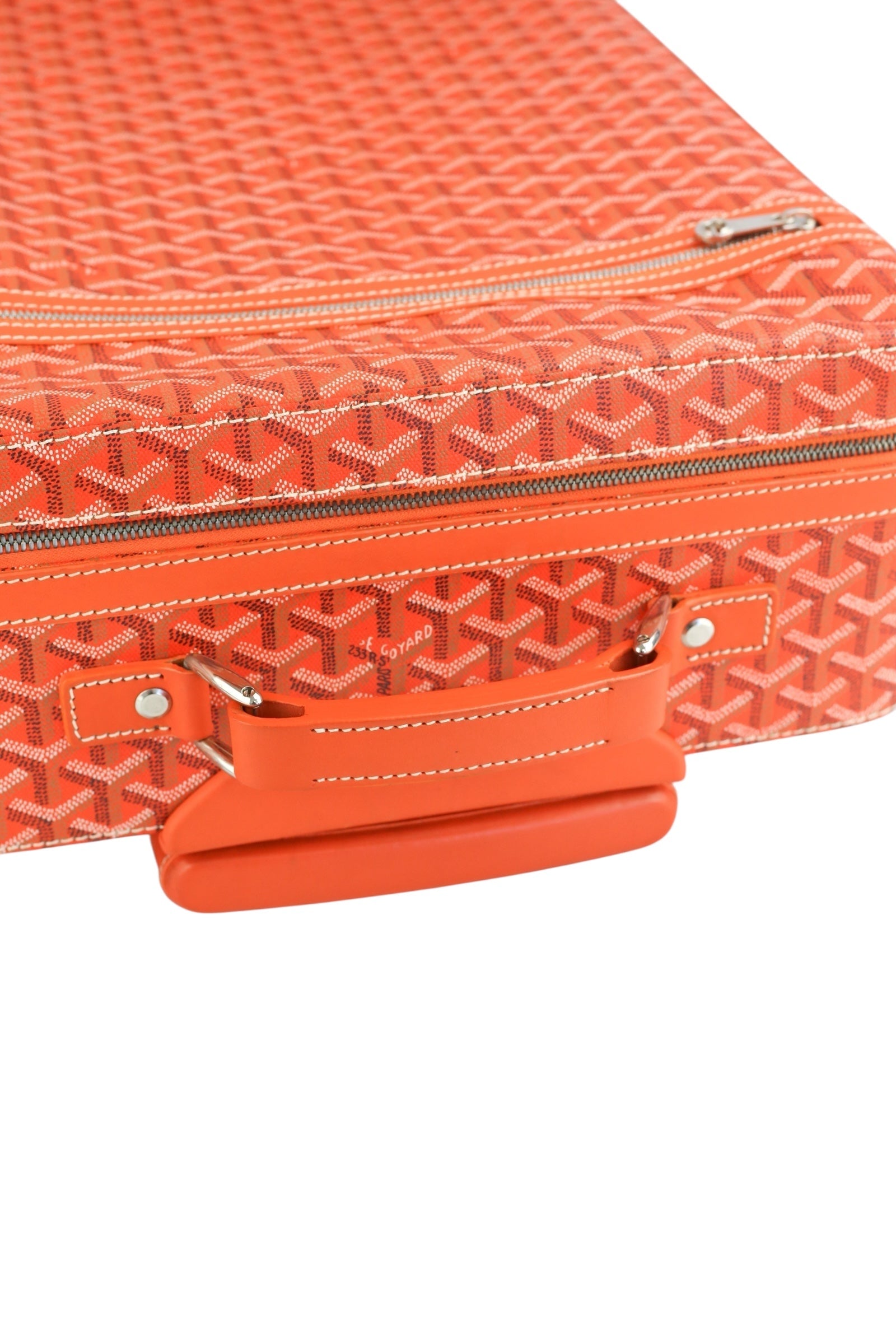 Goyard Goyardine Orange Rolling Trolley PM