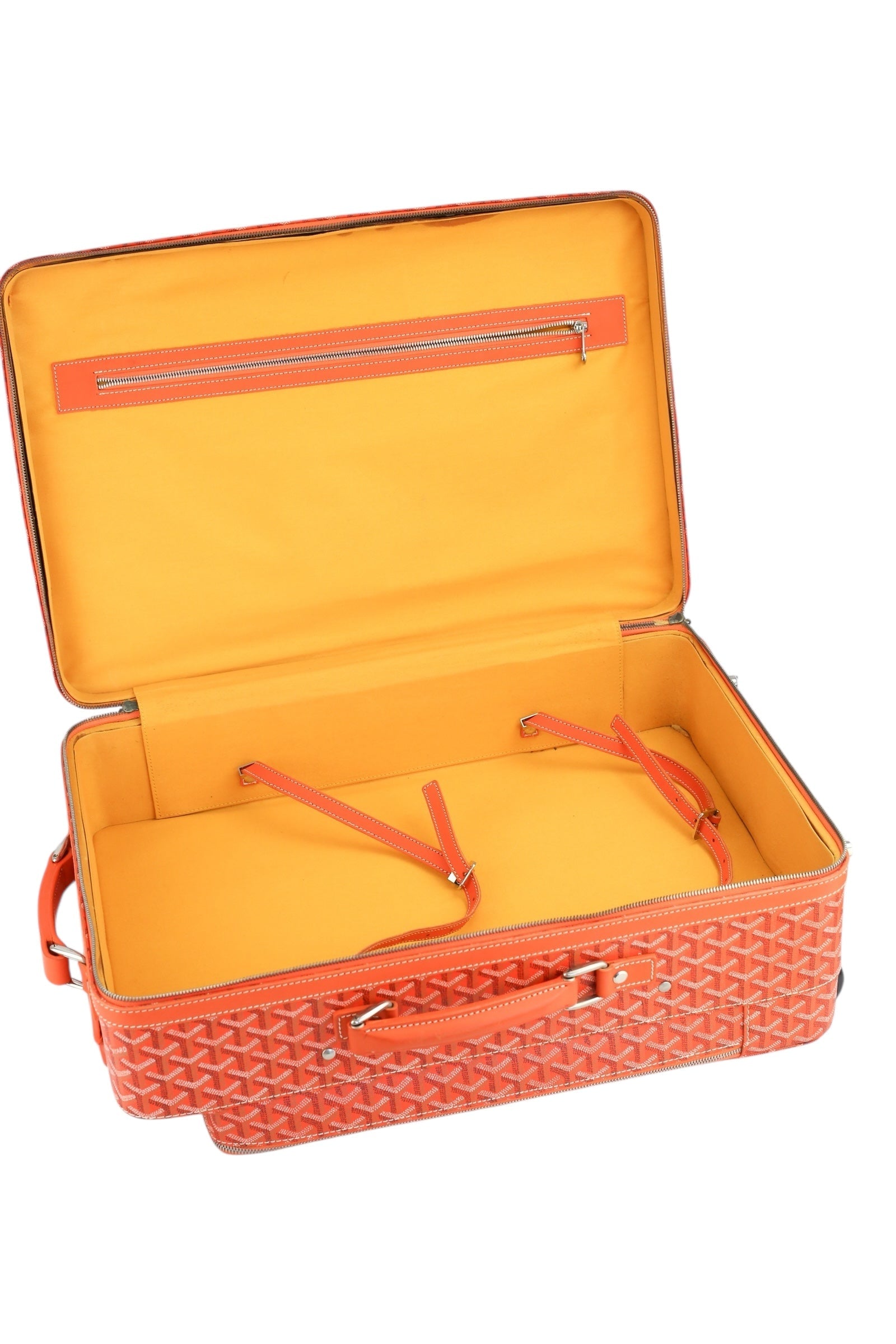 Goyard Goyardine Orange Rolling Trolley PM