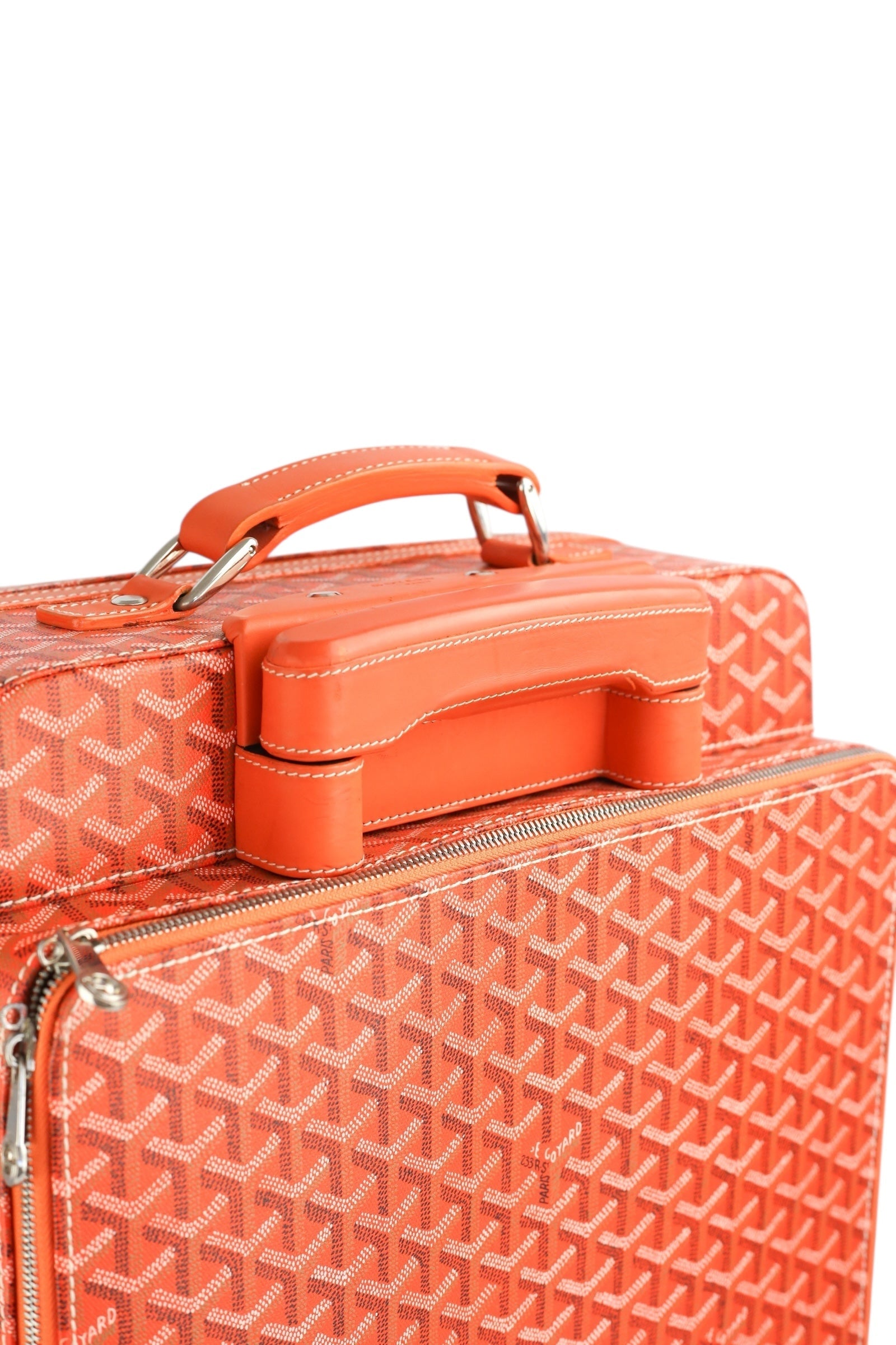 Goyard Goyardine Orange Rolling Trolley PM