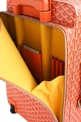 Goyard Goyardine Orange Rolling Trolley PM