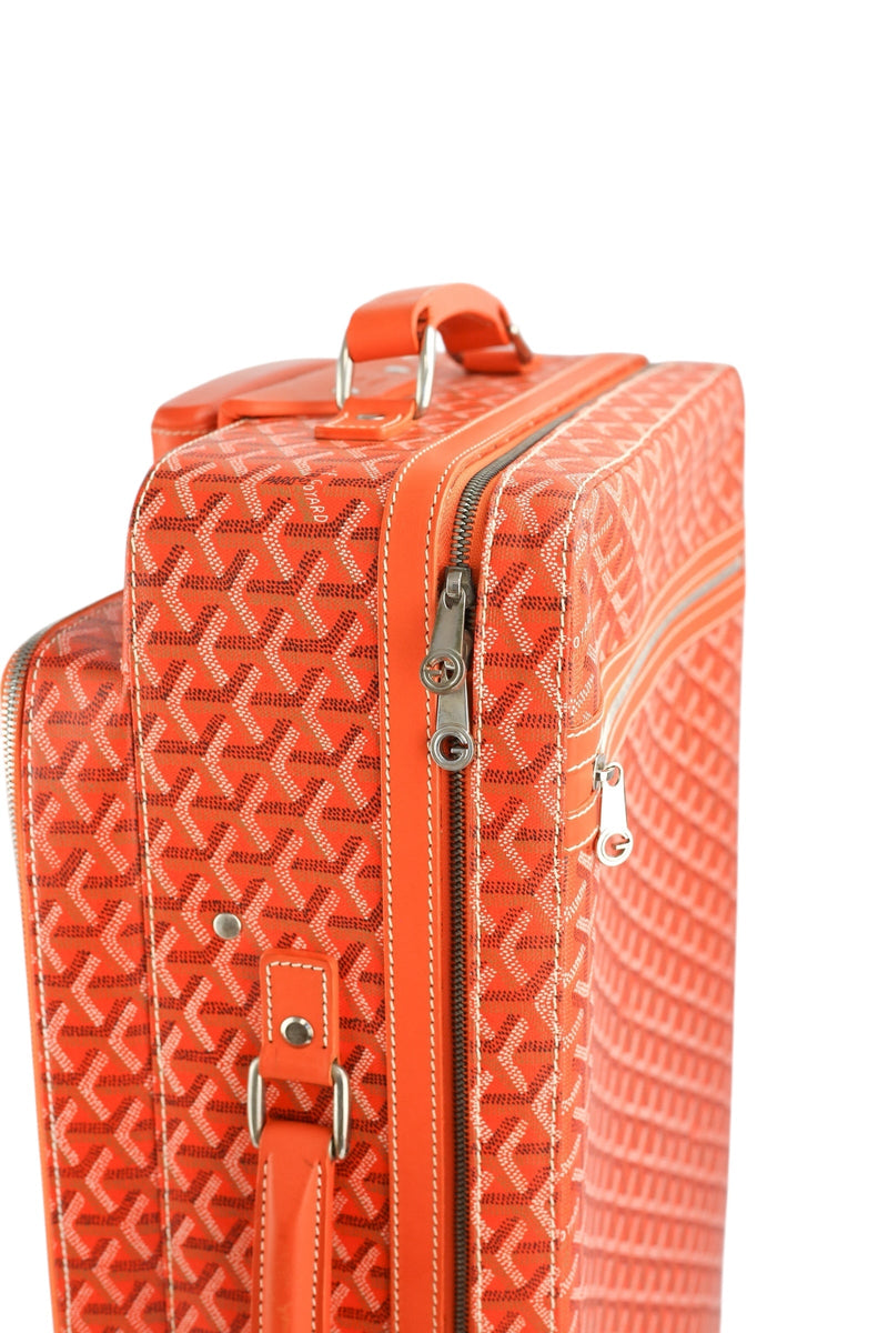 Goyard Goyardine Orange Rolling Trolley PM