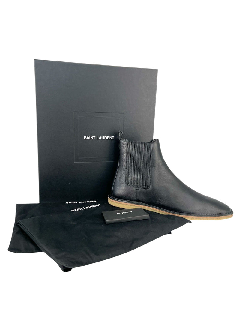 Saint Laurent Black Chelsea Men's Boot 43