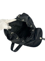 Prada Black Nylon Double Front Pocket Backpack MM