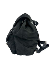 Prada Black Nylon Double Front Pocket Backpack