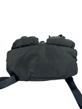 Prada Black Nylon Double Front Pocket Backpack MM