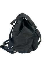 Prada Black Nylon Double Front Pocket Backpack MM