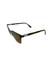 Prada Polarized Brown Metal Wayfarer Sunglasses