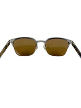 Prada Polarized Brown Metal Wayfarer Sunglasses