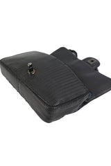 Chanel Black Lambskin Perforated Single Flap