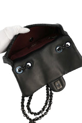 Chanel Black Lambskin Perforated Single Flap