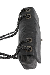 Chanel Black Lambskin Perforated Single Flap