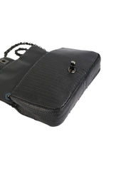 Chanel Black Lambskin Perforated Single Flap