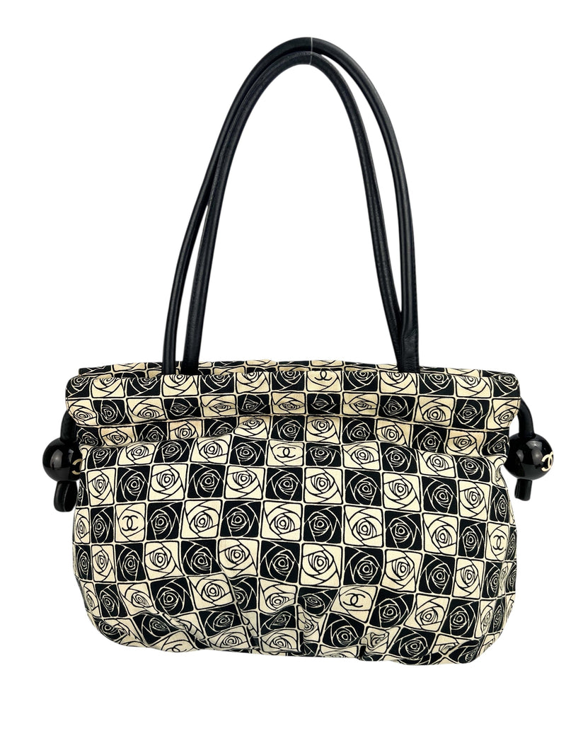 Chanel Camellia Rare CC Motif Canvas Tote