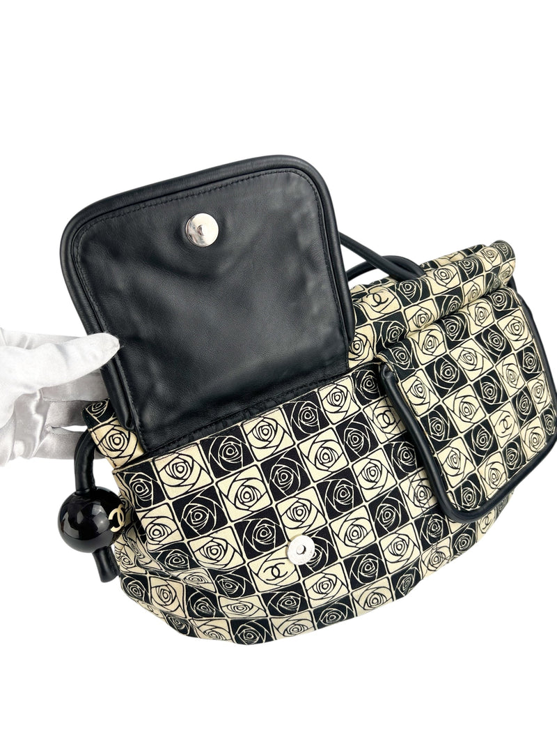 Chanel Camellia Rare CC Motif Canvas Tote