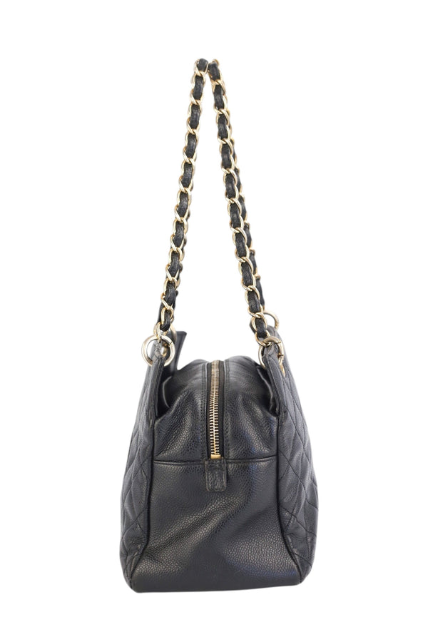 Chanel Black Caviar Petite Shopper Tote