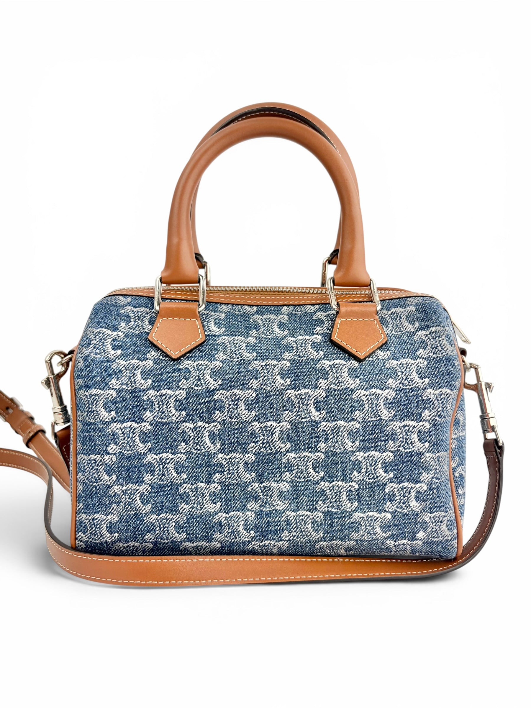 celine-denim-triomphe-25cm-boston-bag-w--strap-2