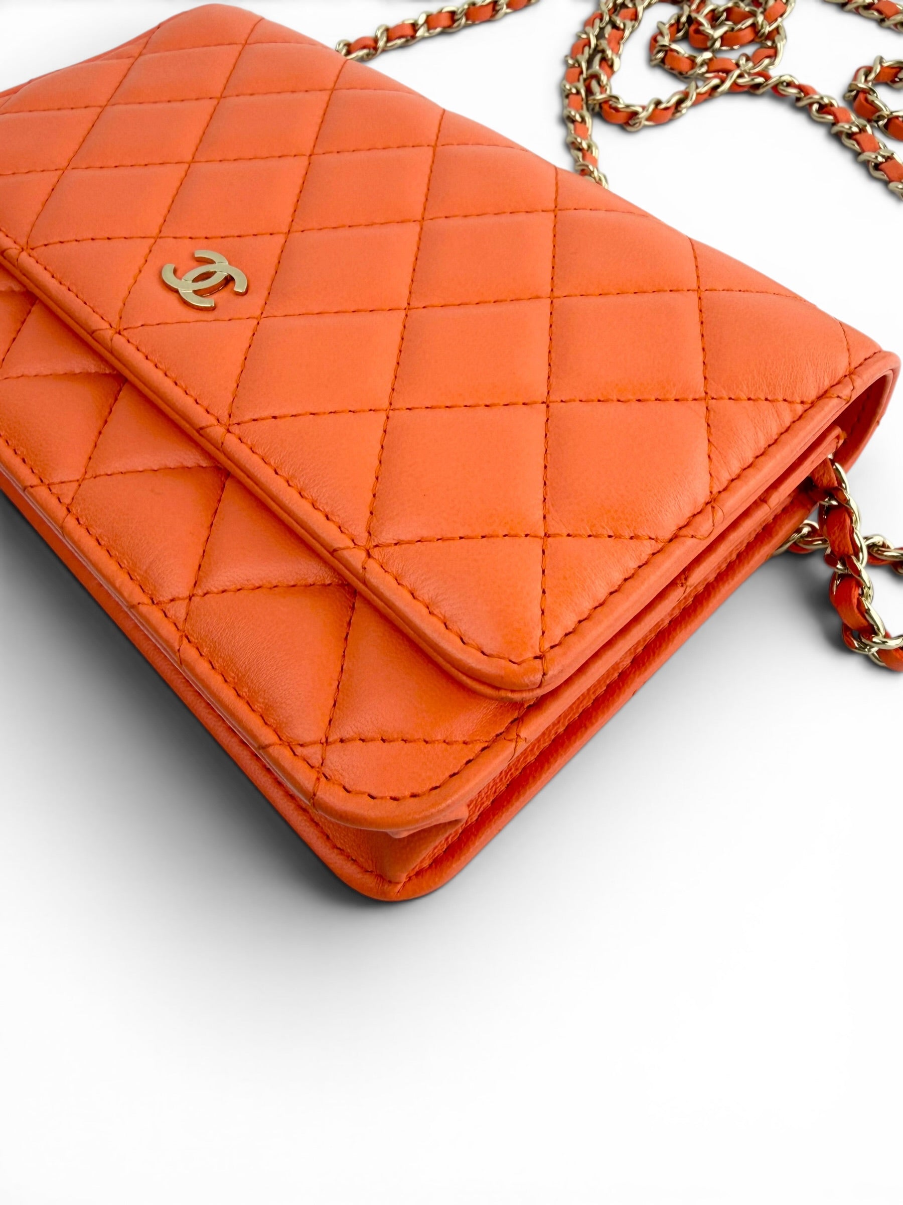 chanel-orange-lambskin-wallet-on-chain--full-set--8