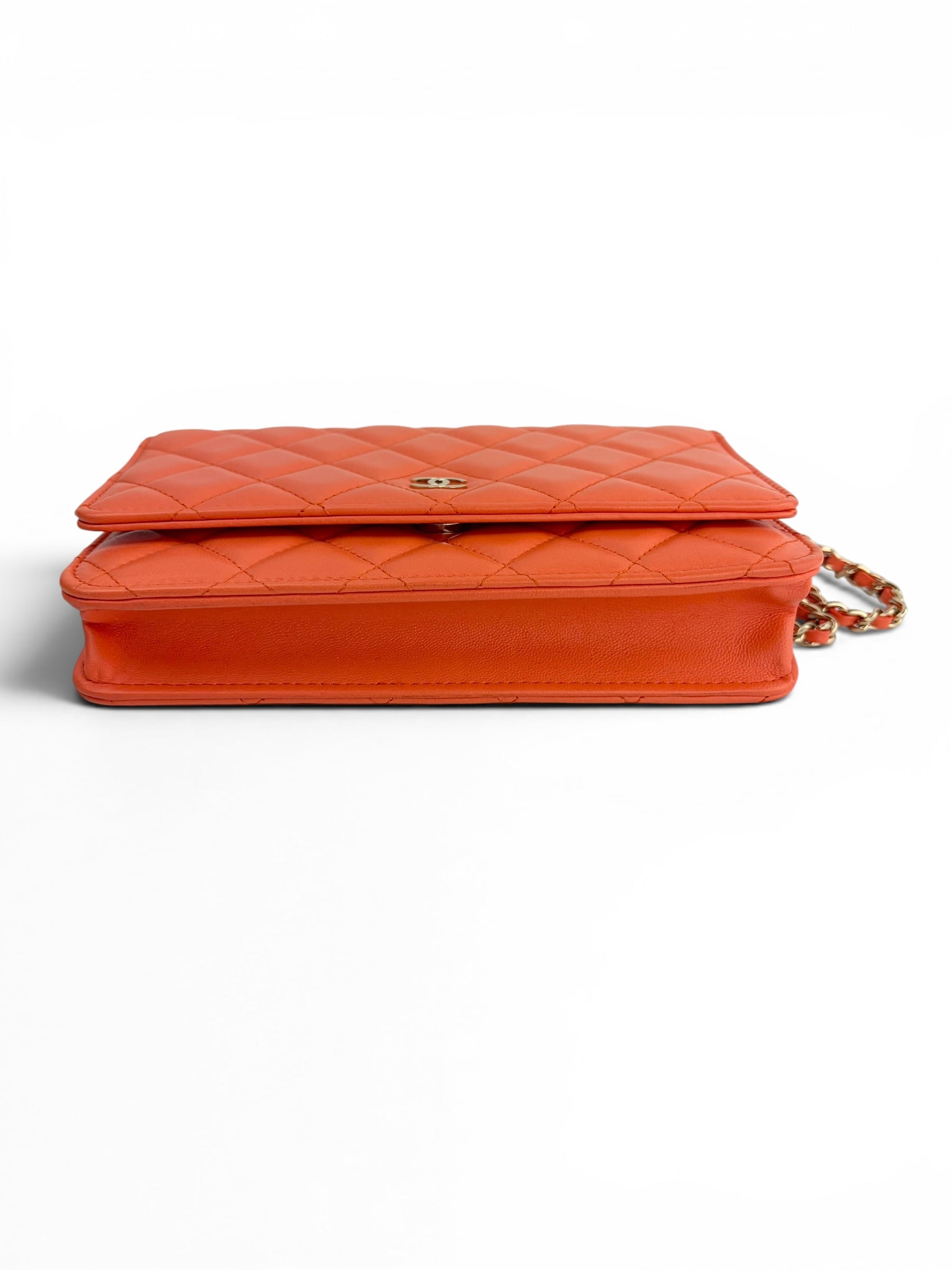 chanel-orange-lambskin-wallet-on-chain--full-set--6