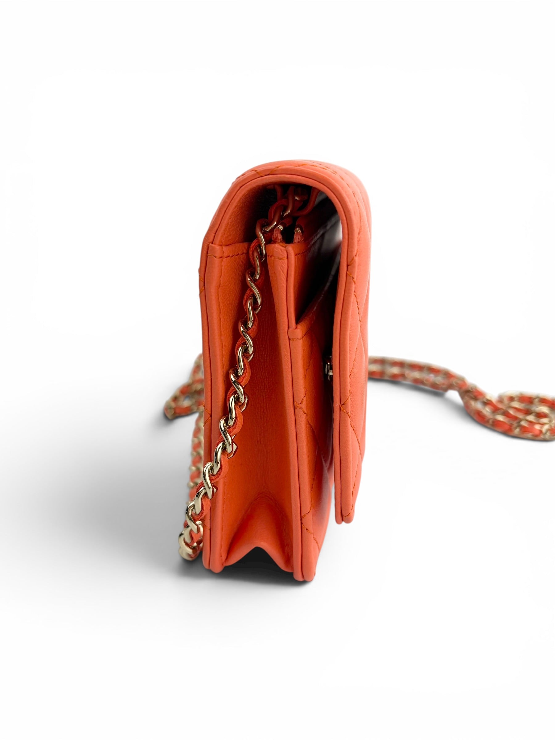 chanel-orange-lambskin-wallet-on-chain--full-set--4