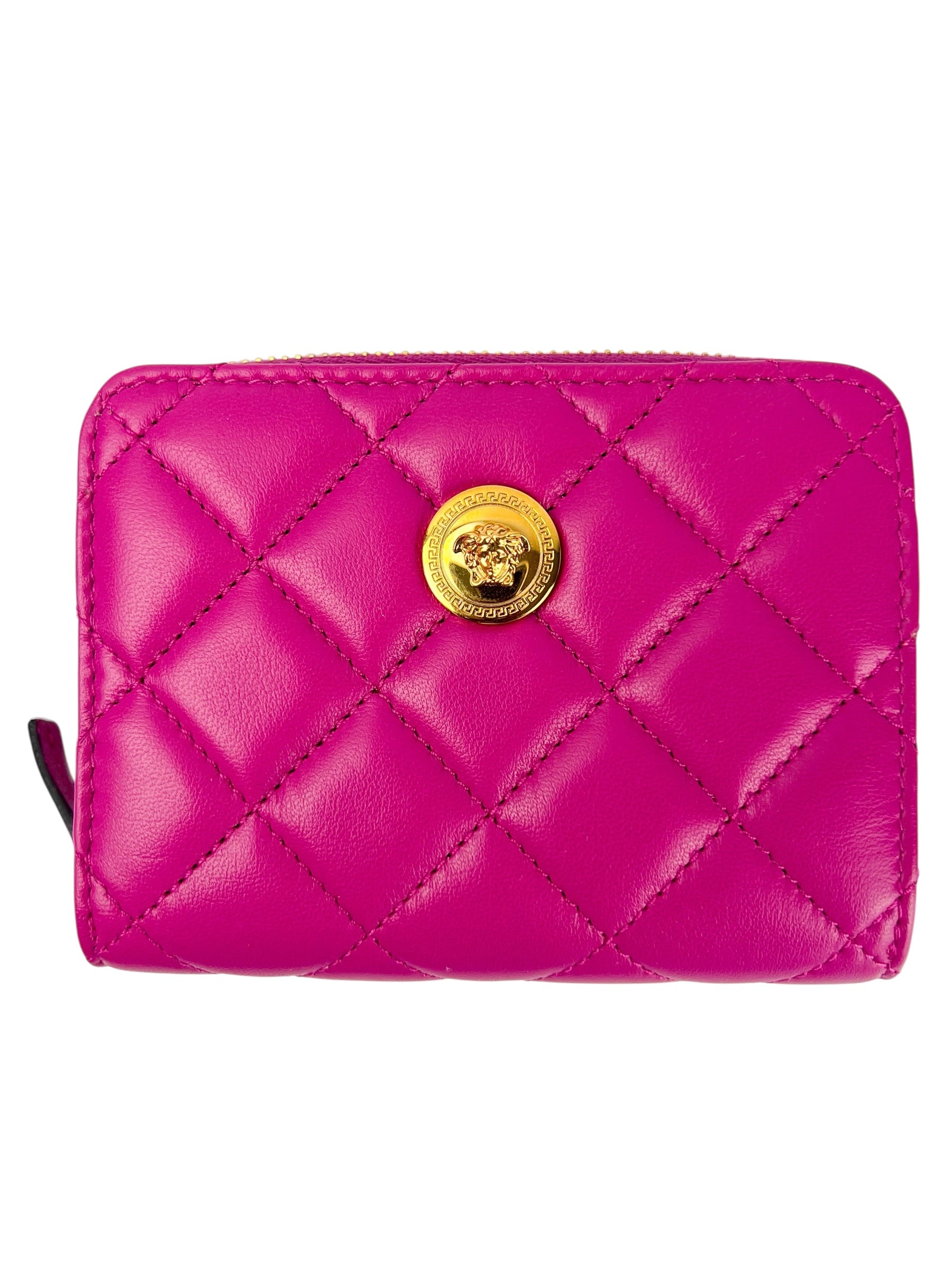 versace-hot-pink-leather-compact-zip-wallet--0