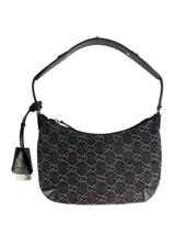 Gucci Black Denim Slim Horsebit Shoulder Bag