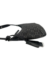 Gucci Black Denim Slim Horsebit Shoulder Bag