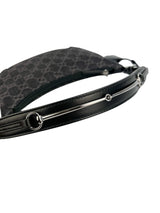 Gucci Black Denim Slim Horsebit Shoulder Bag