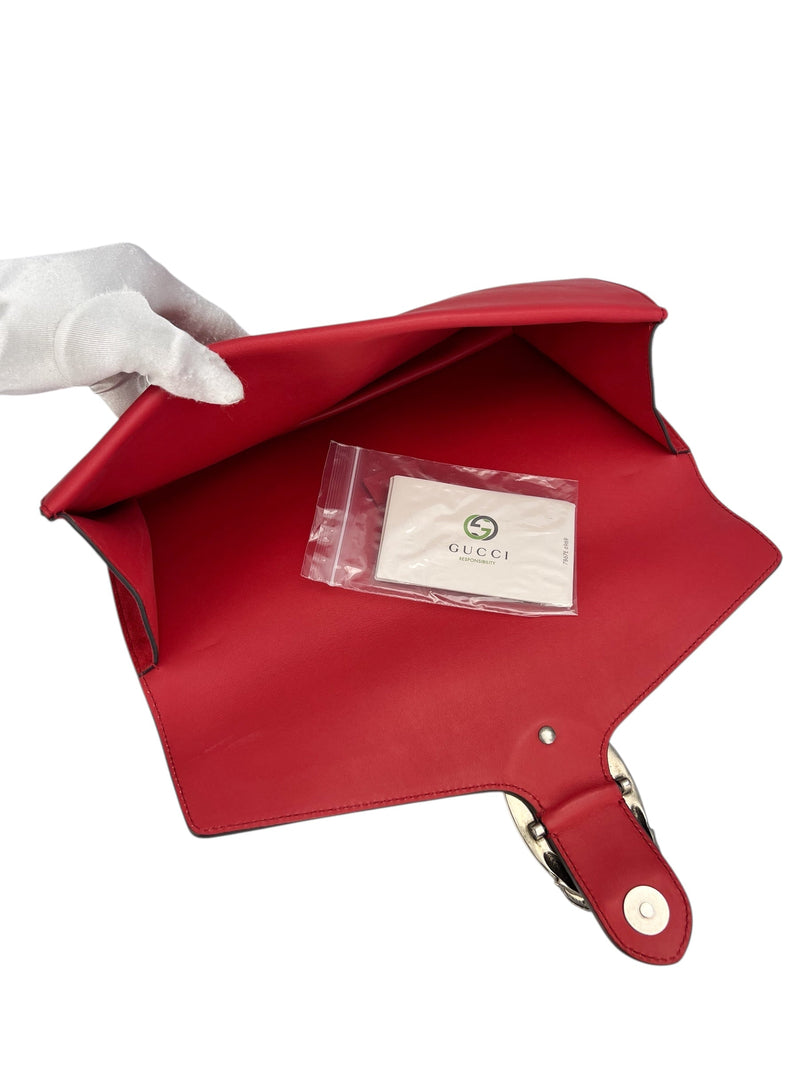 Gucci Red Suede Dionysus Large Clutch