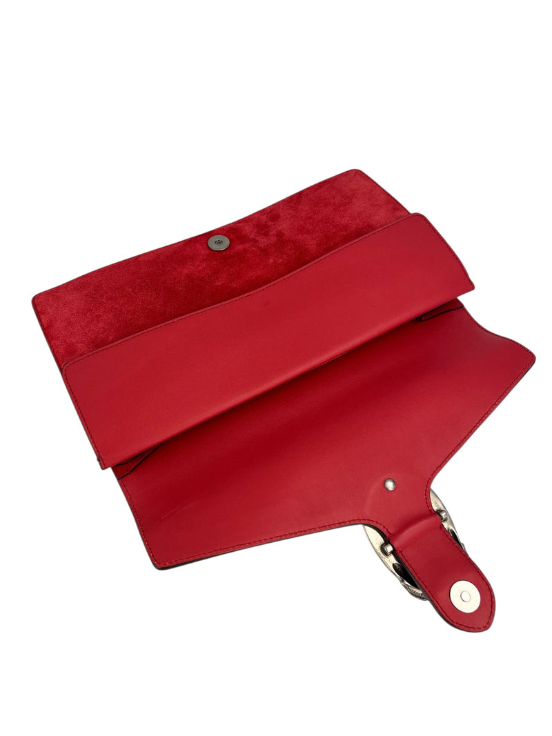 Gucci Red Suede Dionysus Large Clutch